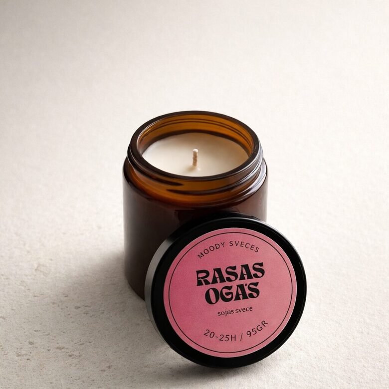 Aromātiska sojas vaska svece - "Rasas Ogas" | 95g
