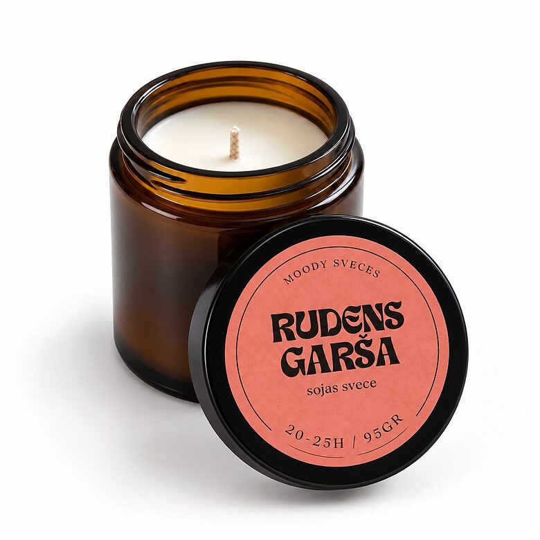Aromātiska sojas un kokosriekstu vaska svece – "Rudens Garša" | 95g