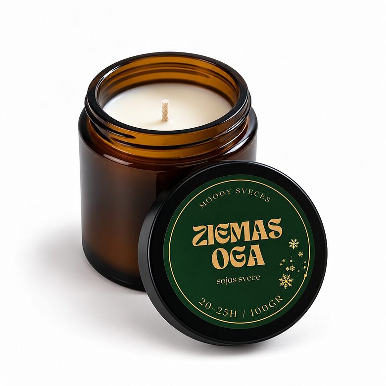 Ziemas Oga — aromātiska sojas vaska svece | 95 g
