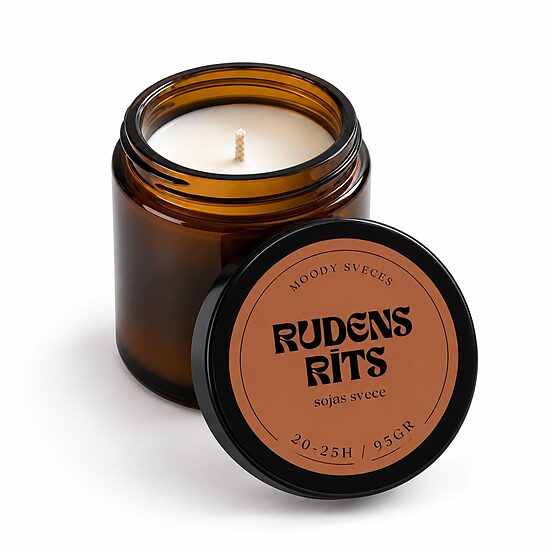 Aromātiska sojas un kokosriekstu vaska svece – "Rudens Rīts" | 95g