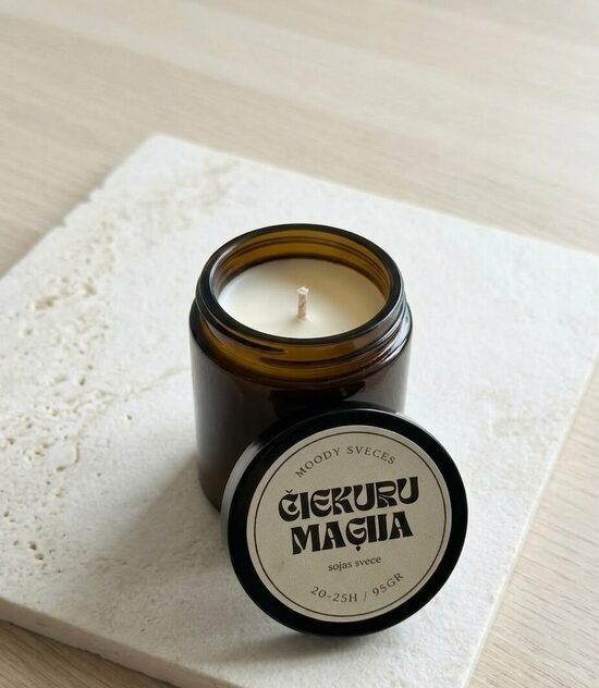 Aromātiska sojas vaska svece - "Čiekuru Maģija"  | 95g