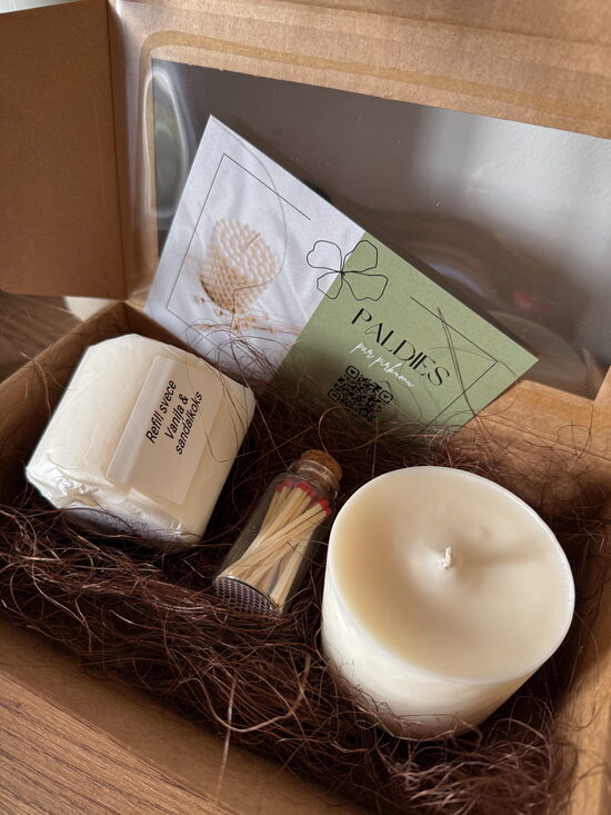 Uzpildes sojas vaska svece - refill kristāla stikla sveču traukiem bez aromāta